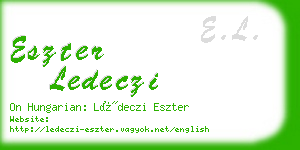 eszter ledeczi business card